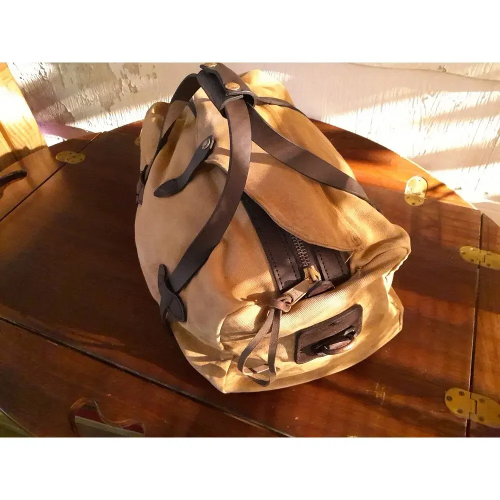 Matching Tan Filson Travel Set: Small Duffel 220 & Medium Field Bag 232 w/ Strap